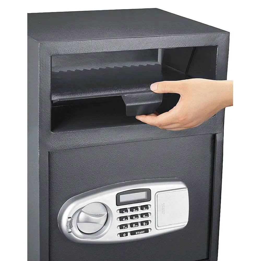 

DS45TE Home Office Security Keypad Lock Electronic Digital Steel Safe Black Box & Silver Gray Panel190812124