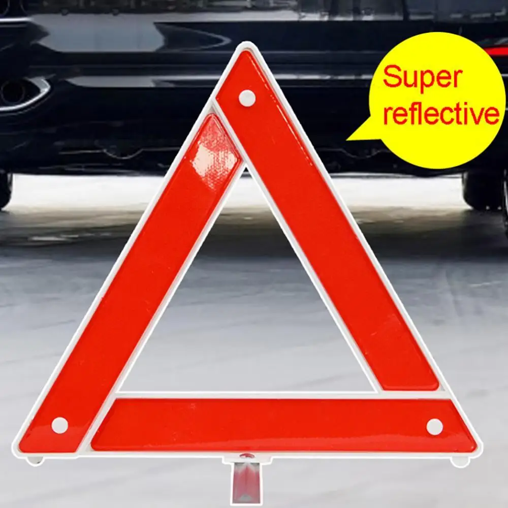 

Car Hazard Reflective Warning Sign Foldable Triangular Breakdown Emergency Tool