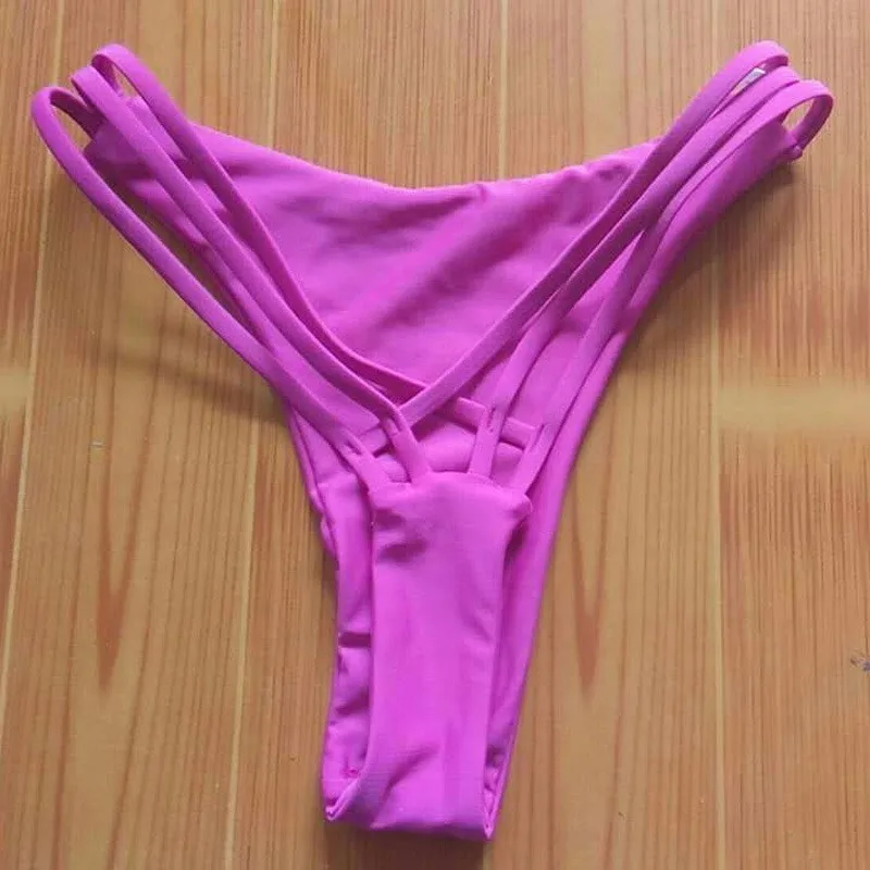 

New Sexy Women Hollow Out Bikini Bandage Bottoms Swimwear Swim Shorts Female mayo Beach Wear Lady's Hipster Briefs Cut Out Thong