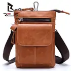 Поясная Сумка из натуральной кожи для мужчин, винтажная Мужская нагрудная Сумочка, повседневный мужской кошелек через плечо с несколькими карманами и большой вместимостью для Iphone