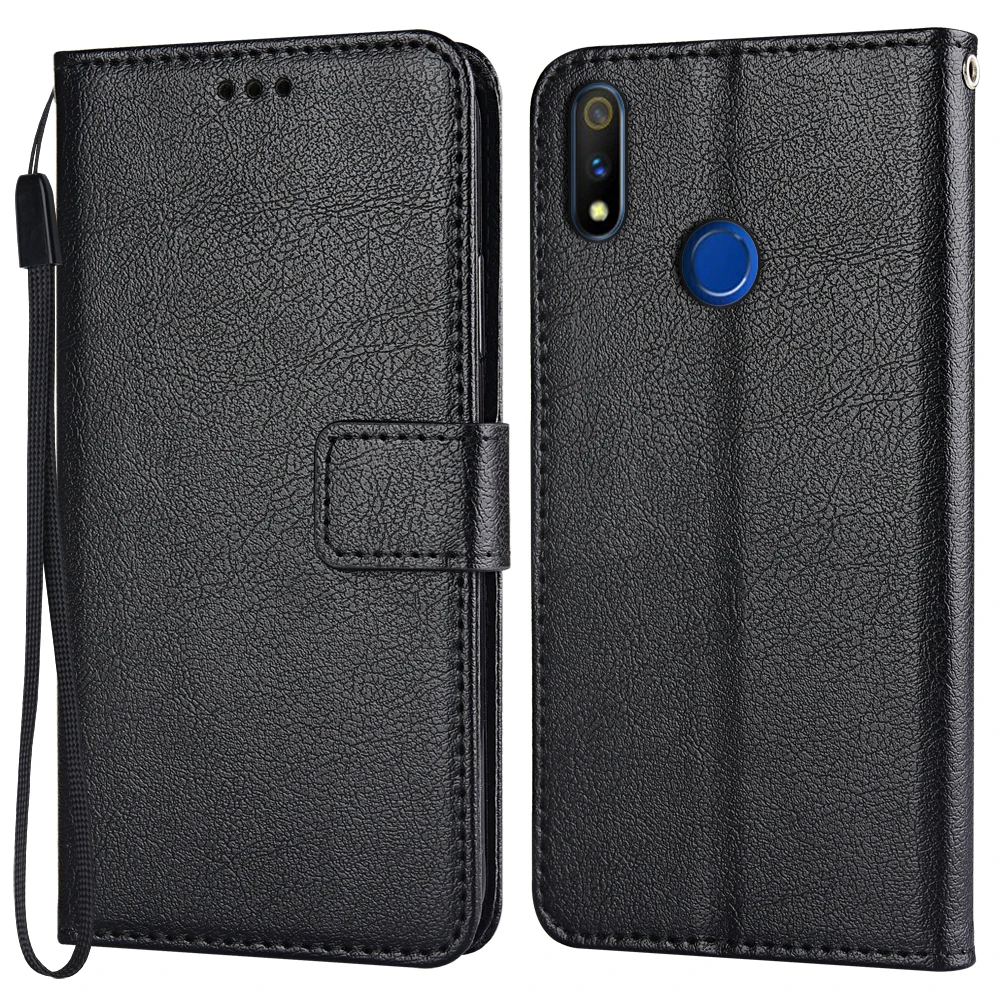 

Кожаный чехол-книжка для Realme 3 Pro, чехол, классический кошелек, чехол для Realme 3 Pro, чехол для 3 Pro, задняя крышка