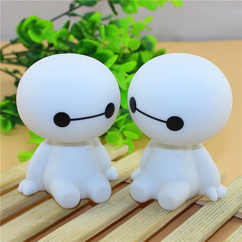 Большой Герой 6 Baymax Аниме ПВХ фигурка мультфильм милый робот трясущиеся куклы