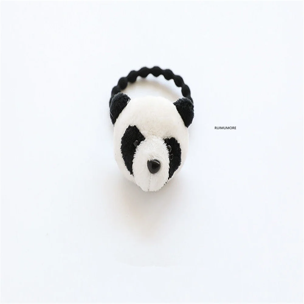 Искусственная милая плюшевая кукла панды 3 9 см резинка для волос украшение