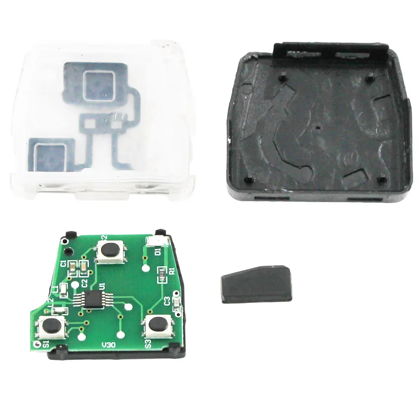 2 кнопочный дистанционный ключ Fob для Toyota RAV4 Corolla Yaris 433 МГц с чипом 4C/4D67 внутри TOY47