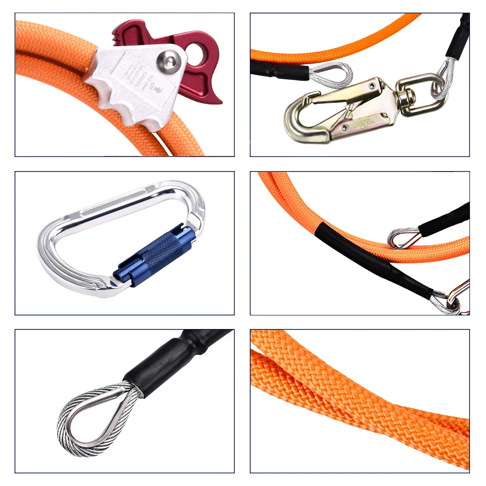2 4 м стальной проволочный сердечник с тройным замком карабин регулируемый ремень