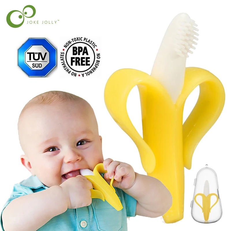 Высококачественные Детские Прорезыватели для зубов BPA Banana кольцо прорезывания