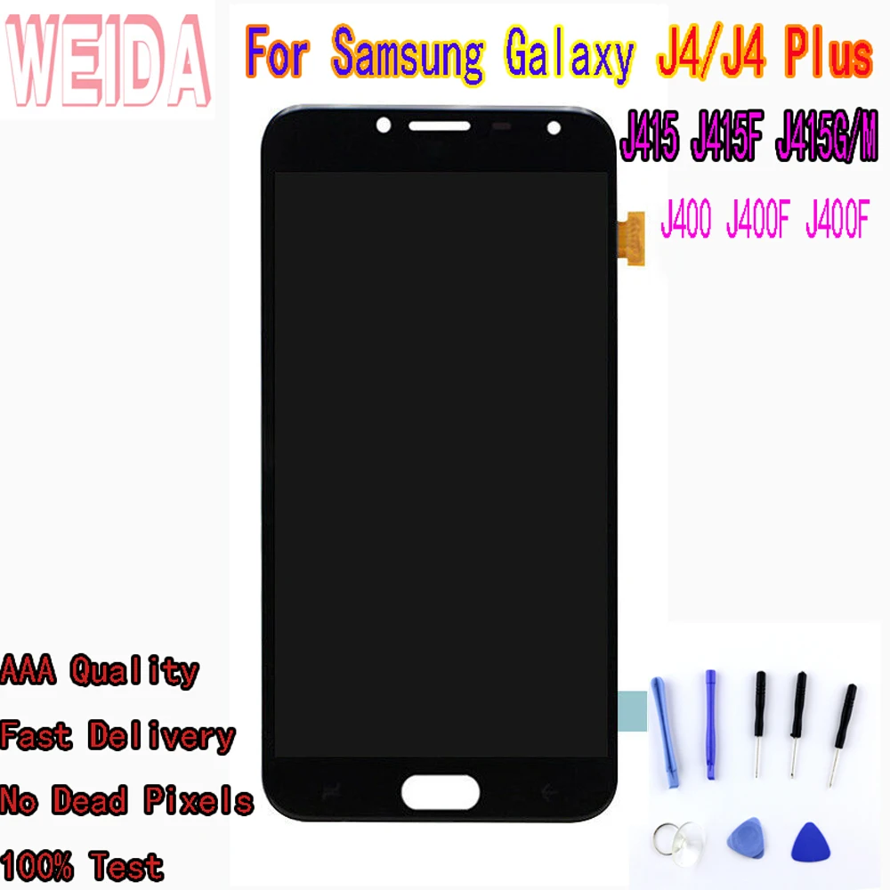 ЖК дисплей WEIDA для Samsung Galaxy 5 J4 J400 J400F 6 дюймов Plus J415 J415F J415G/M сенсорный экран с