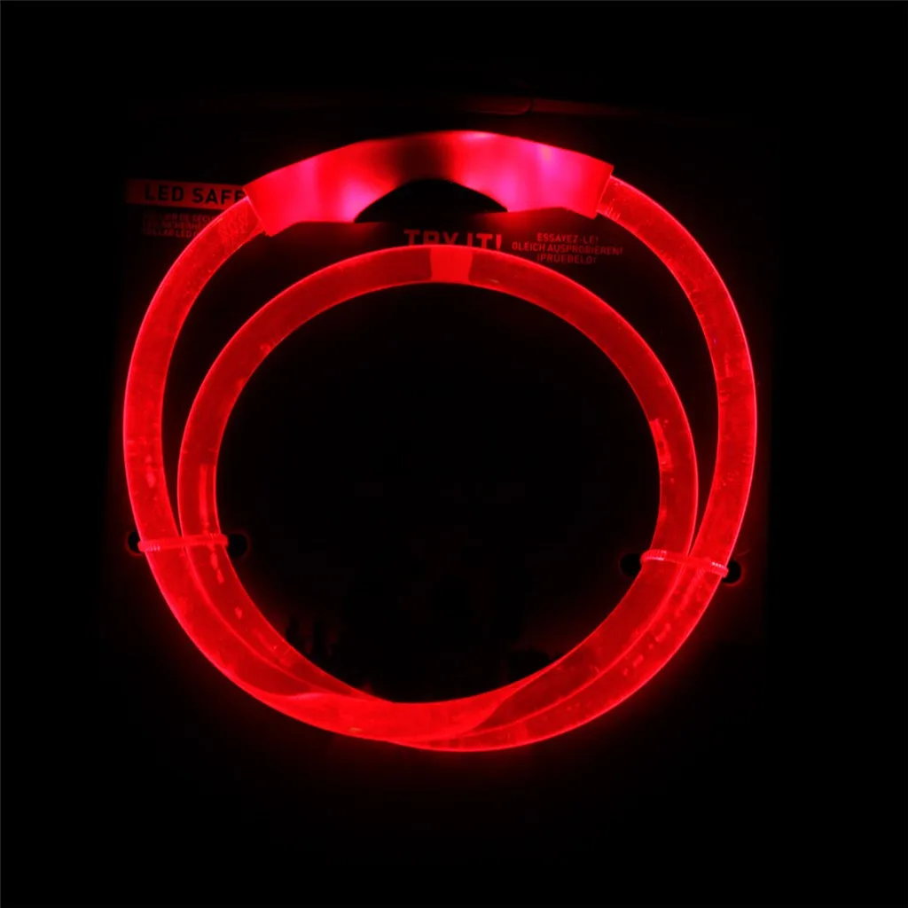 LED Dog Collar Light USB Rechargeable Glowing Collars Luminous Pet Flash Night Charging for Small Medium Large | Дом и сад