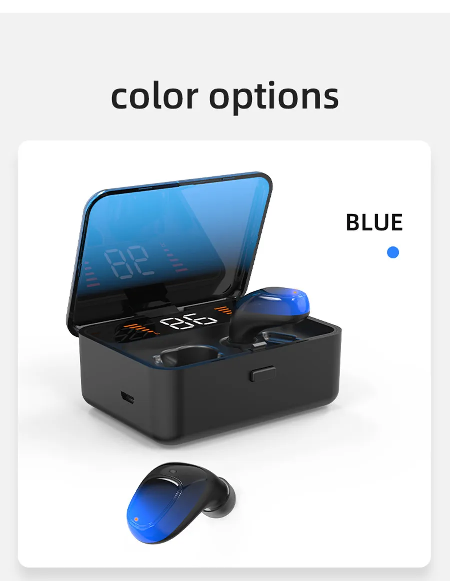 CRDC Bluetooth 5,0 наушники TWS 3D стерео беспроводной ушной телефон HIFI IPX5 спортивный наушник громкой связи игровая гарнитура с микрофоном 2000 мАч