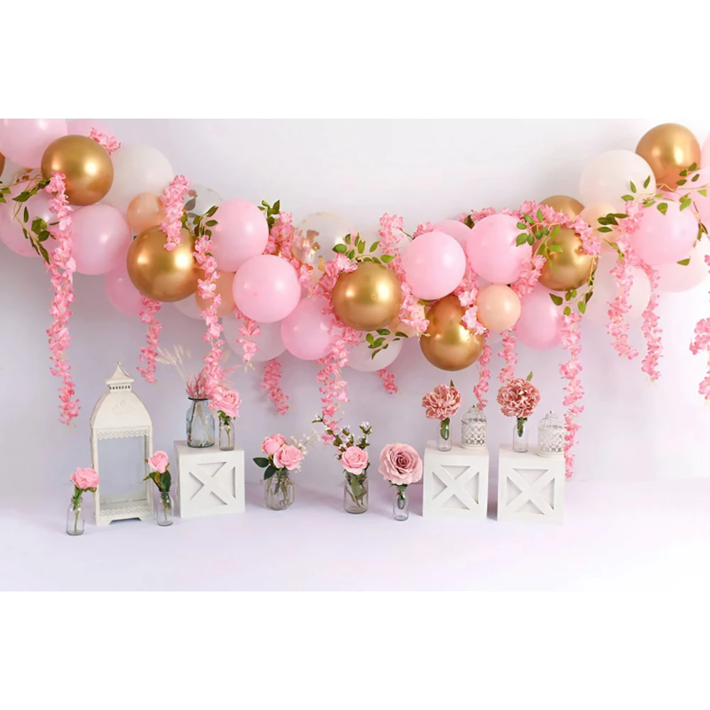 

Nitree Новорожденный ребенок 1-й День рождения воздушные шары торт разбивечерние фотографии фоны Фотографические фоны для фотографии студия ...