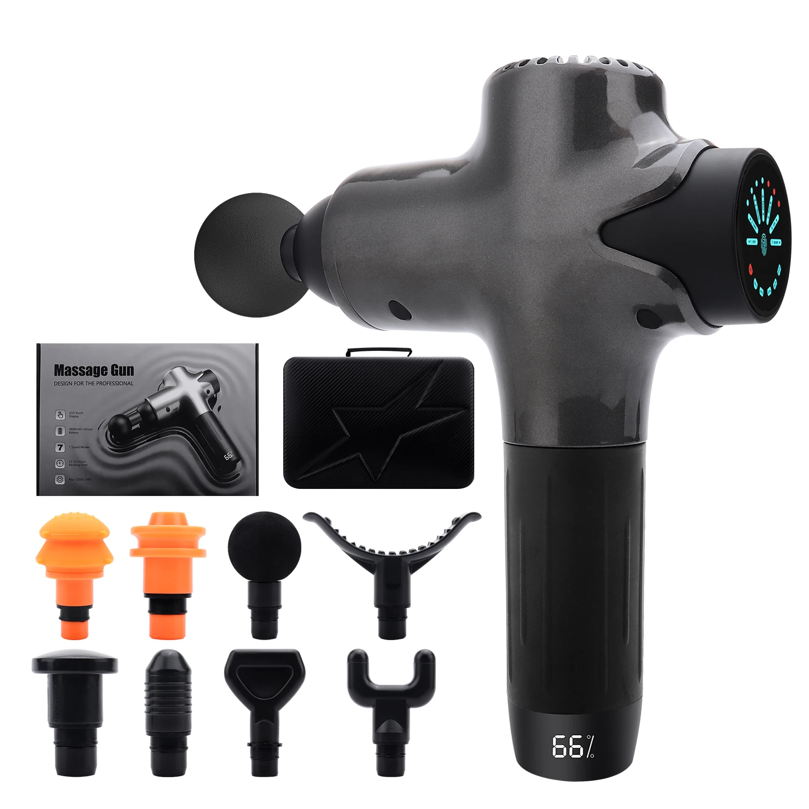 

Массажный пистолет Электрический массажер для шеи умный пистолет для массажа тела Релаксация фитнес снятие боли в мышцах