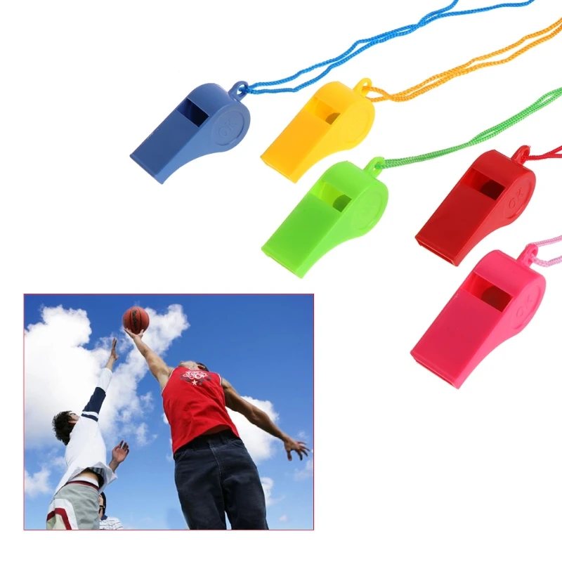 

24 Pcs Color Plastic Cheer Sports Basketball Soccer Ball Fans Referee Whistle Wholesale Dropshipping