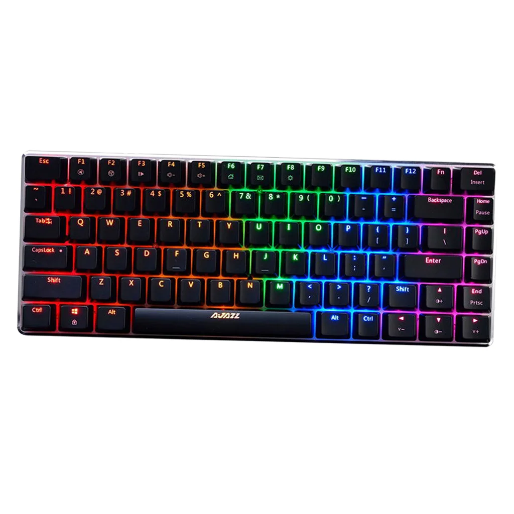 Механическая игровая клавиатура AJAZZ RGB с 82 клавишами синие и черные переключатели