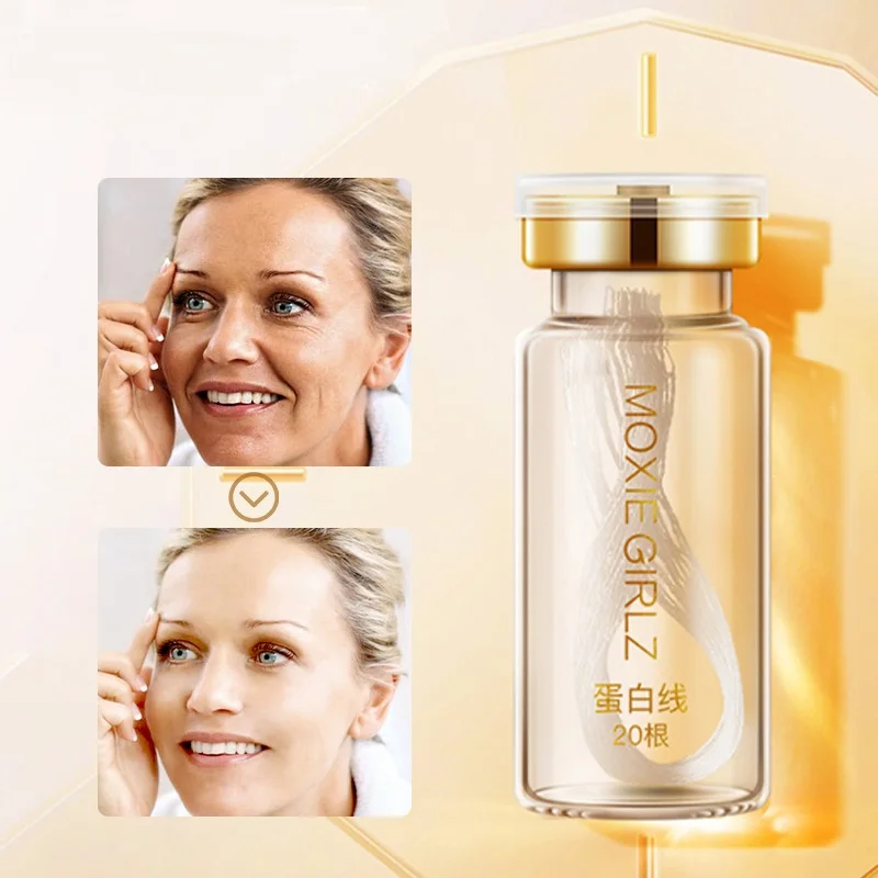 

Hydrolyzed Collagen Face Serum Golden Protein Thread Anti-Wrinkle Firming Fine Lines Anti-Aging Whitening Dry Skin Care