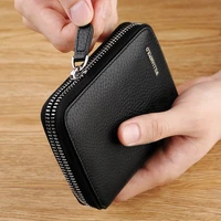 first layer cowhide wallet mens zipper short paragraph multi function womens wallet fashion couple large capacity card holder