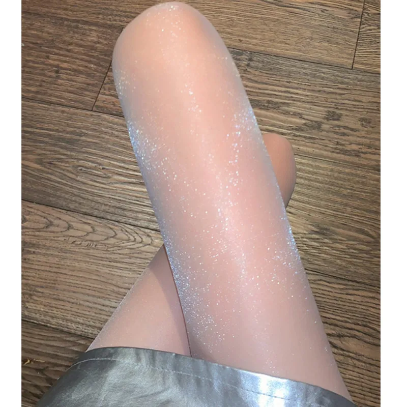 

Thin Leggings Stockings Autumn Winter Light Leg Bottoming Socks Slightly Flashing Pearl Socks Pantyhose Trousers Women