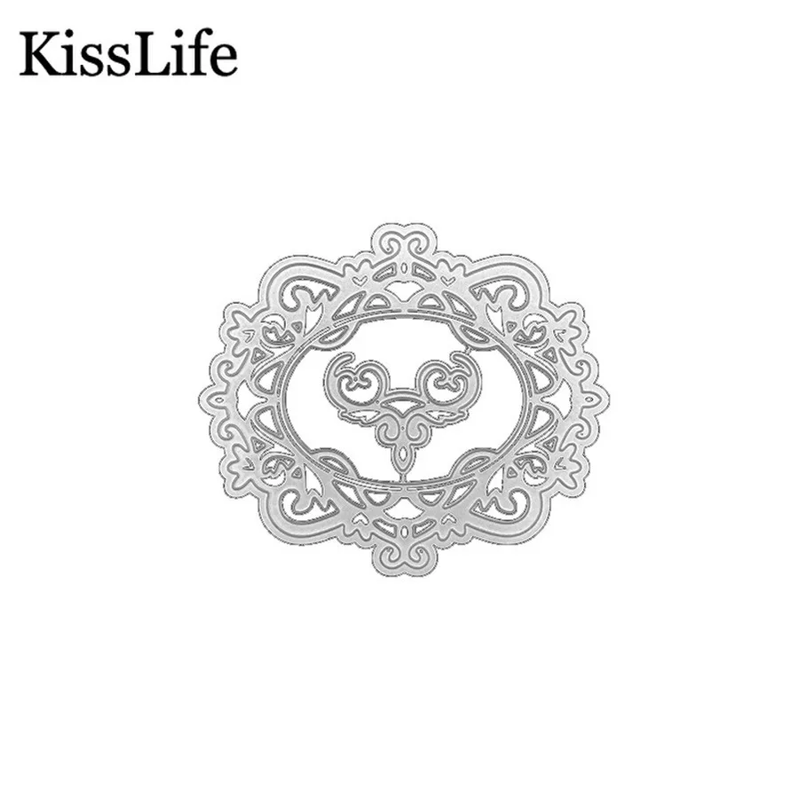 Рождественский олень на цветочном венке тиснение металла резки штампы Kscraft