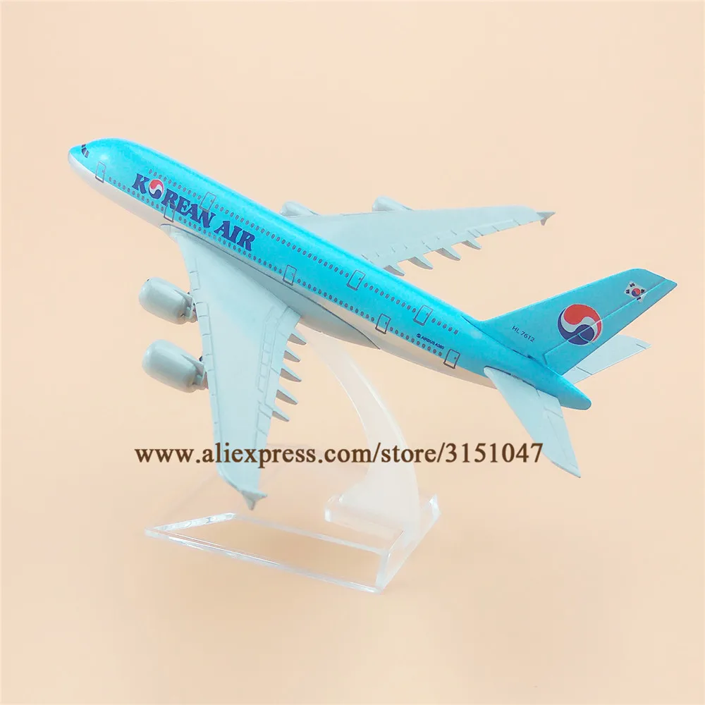 Модель самолета из металлического сплава A380 16 см | Игрушки и хобби