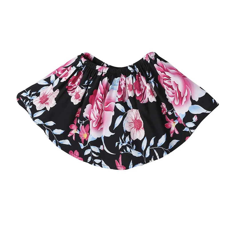 Детская летняя одежда комплект одежды для девочек детская Цветочная повязка на