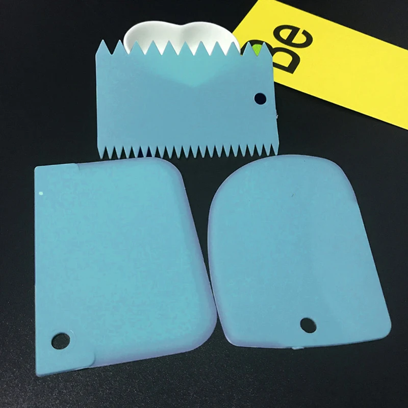 Скребок для крема однотонный 3 шт./лот скребок с неровными зубцами сделай сам