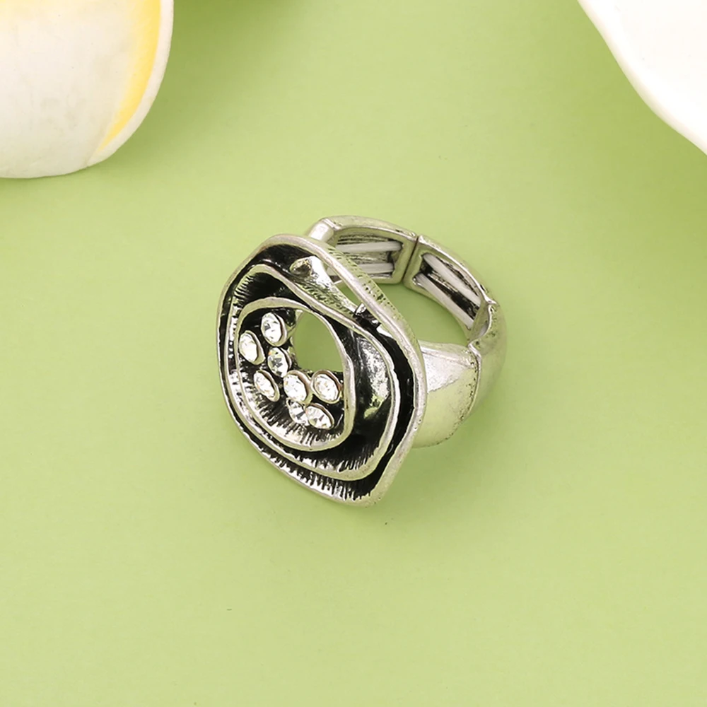Большие роскошные кольца для женщин винтажные Серебристые украшения аксессуары
