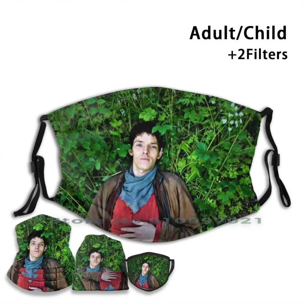 Merlin печать Pm2.5 фильтр многоразовая маска для лица детей и взрослых Мерлин Колин