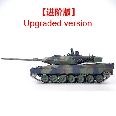 Upgraded version 2,4 ГГц 1/16 пропорциональный Радиоуправляемый немецкий Леопард 2A6 Радиоуправляемый Танк Ultimate Edition дымовые и звуковые металлические шестерни и треки - Цвет: Upgraded version