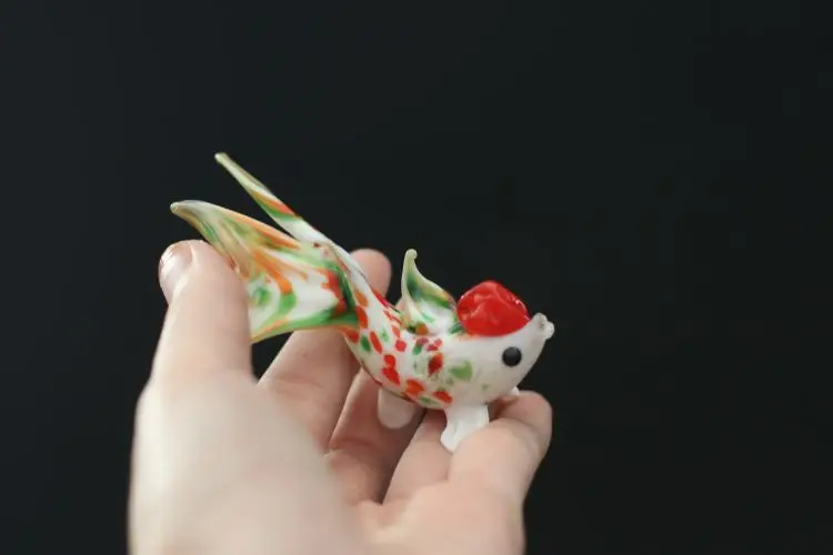 Ручная работа Цветная глазурь креативная 3D рыбка украшение статуэтка Модель