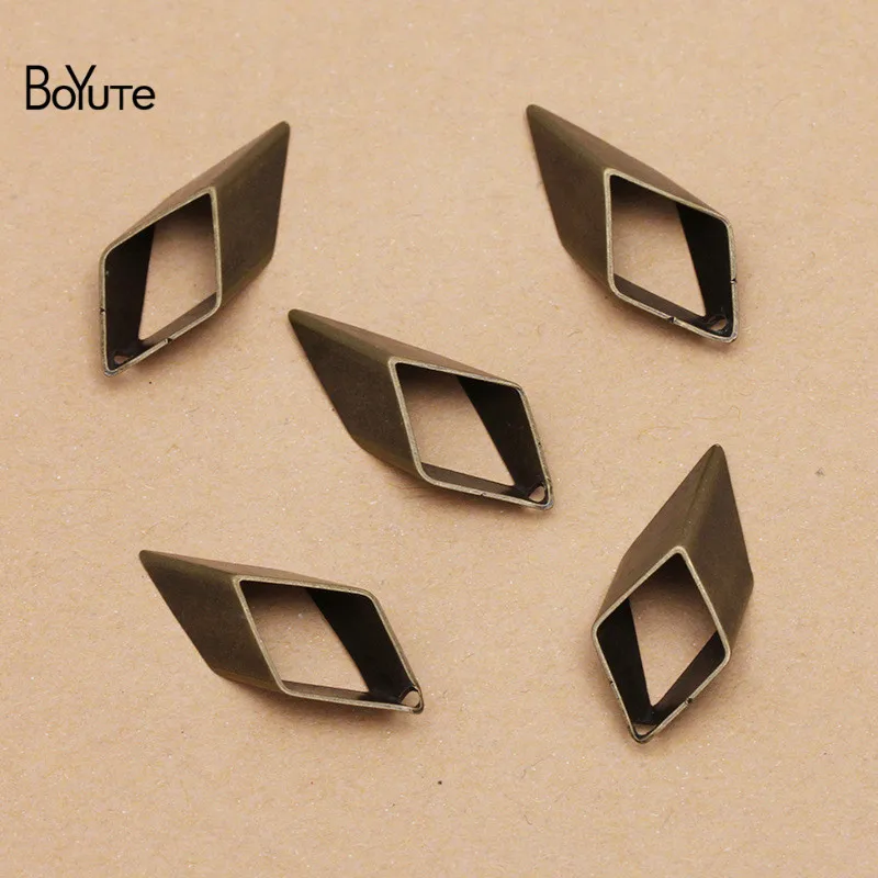 BoYuTe (100 шт./лот) 27*11 мм металлическая латунная Геометрическая трубка подвеска