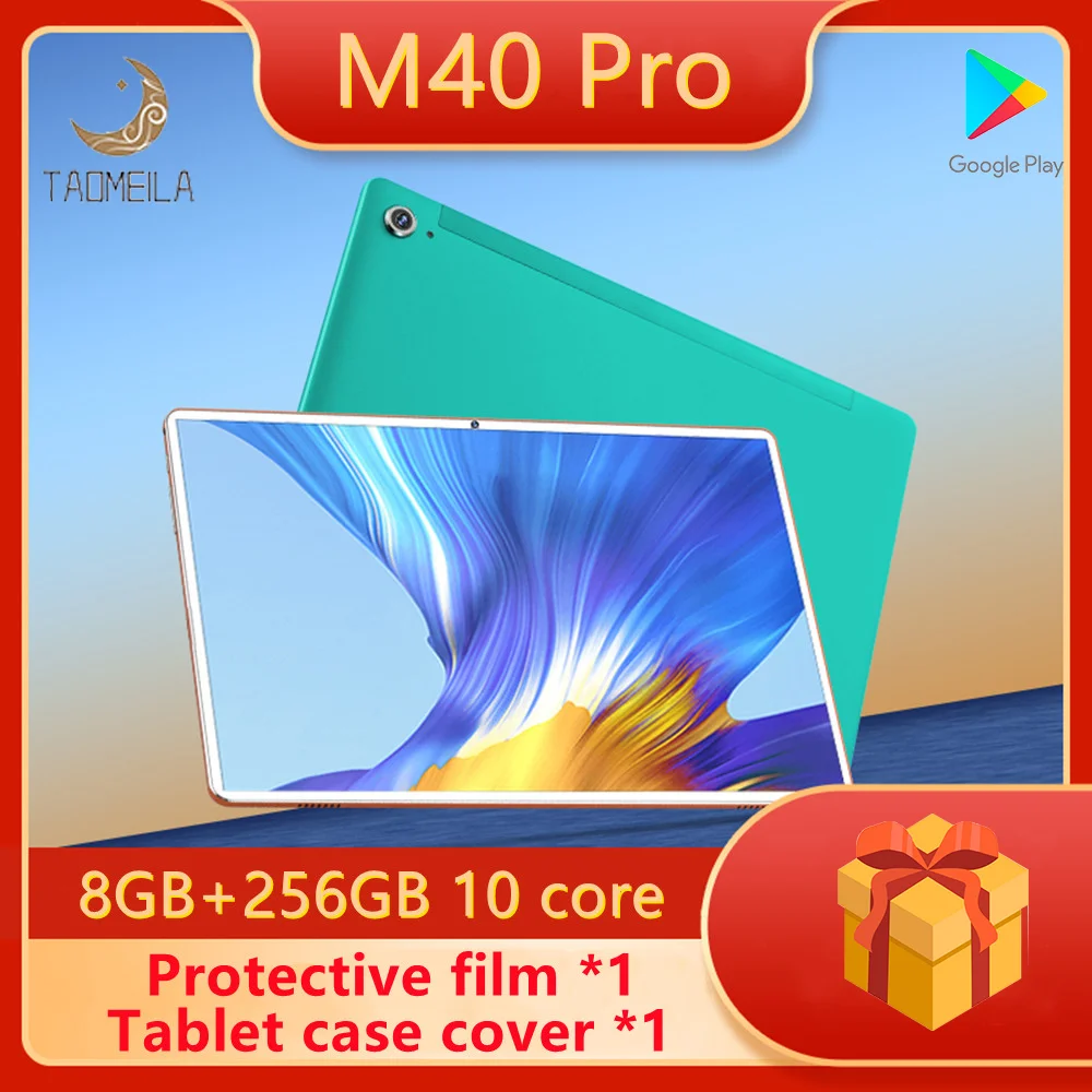 Планшет M40 Pro 10 ядер MTK Helio P60 android 0 8 + 256 ГБ дюйма|Защитные экраны для планшеов| |