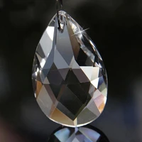 10 pcs clear glass crystal prisms pendants chandeliers parts lustres rainbow lamp lighting drops 28mm ornament