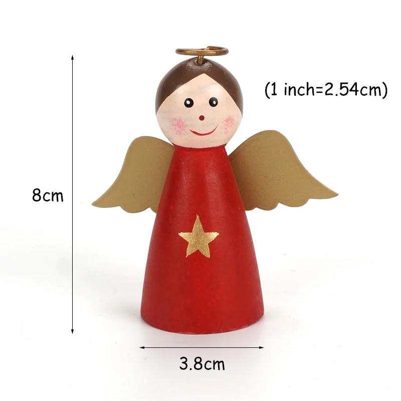 Новинка 2019 года рождественские украшения 1 шт. деревянные крылья Ангела красного