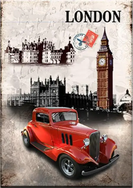Алмазная картина 5D полностью квадратная/круглая дрель Лондонский автомобиль вид