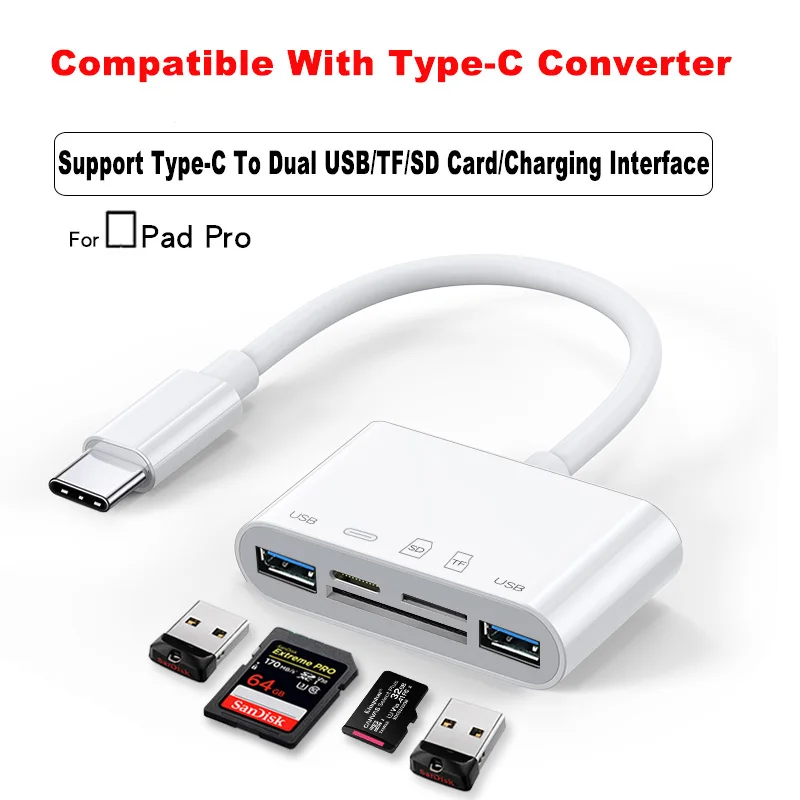 OTG считыватель для IOS на USB 3 0 адаптер камеры аксессуары iPod клавиатура iOS 13 разъем