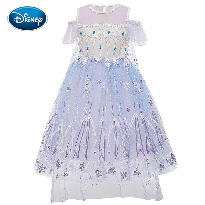 

Кружевное Платье Принцессы Disney «Холодное сердце 2», платье для девочек на Хэллоуин, платье принцессы «Холодное сердце» на плечах