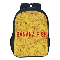 new banana fish backpack boys girls bag students school bag teens bookbag casual travel rucksack gift 16 inch support custom