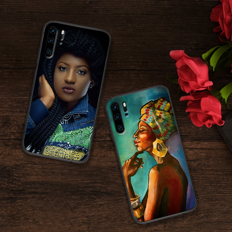 Афро девочки черная девочка ячейка чехол для huawei P8 P9 Mini P10 P20 2019 P30 LITE P Smart Z 2018 Pro Coque