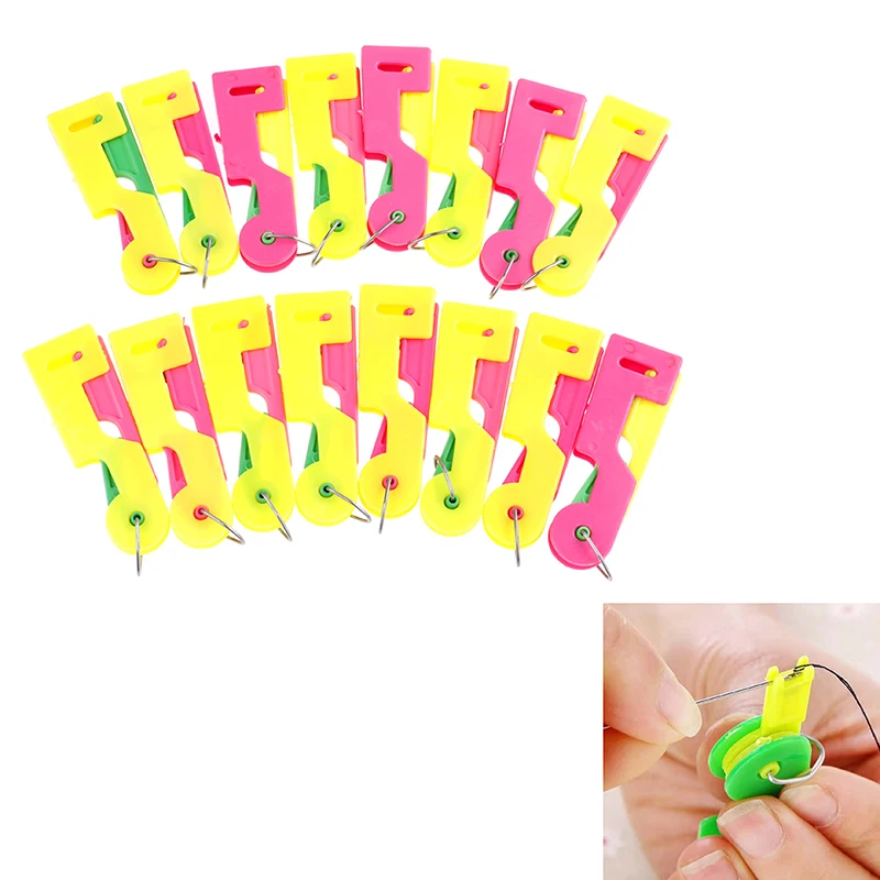 1Pc Elderly Use Automatic Skillful Sewing Needle Device Threader Thread Guide Tool Randomly Color | Дом и сад