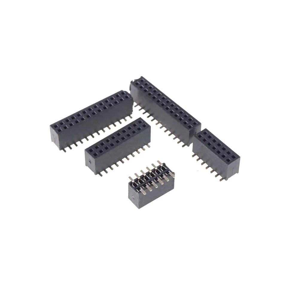 Соединитель PBD1.27-40s (4,4 мм) двухрядный 2х20 конт. 1,27мм. 100 Pin Connector PCB. 25 10 12 купить