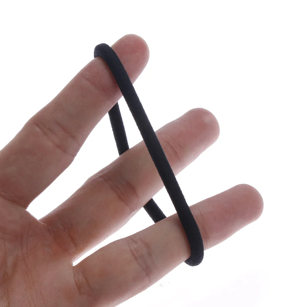 10 шт. черная эластичная лента для волос Женская повязка конского хвоста