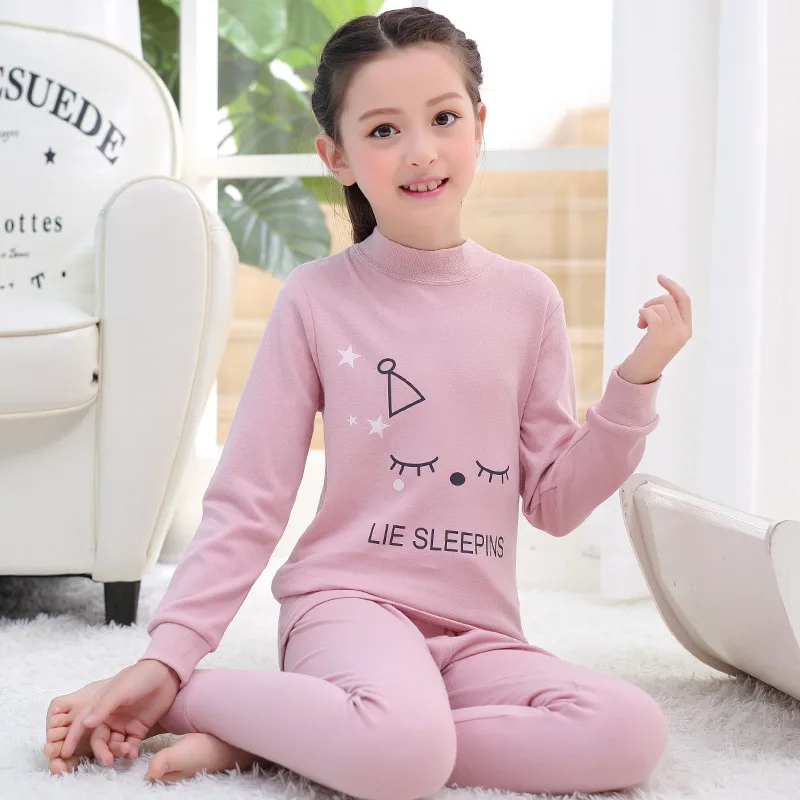 

New Teens Clothes Kids Clothing Set Big Boy Girl Pajamas Sets Girls Boys Cotton Sleepwear Full Sleeve Pyjamas Kids Home Clothes