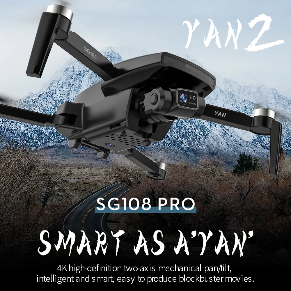 2021 новый sg108 pro drone 4k 2 ось gimbal hd камера gps 5g wi fi бе