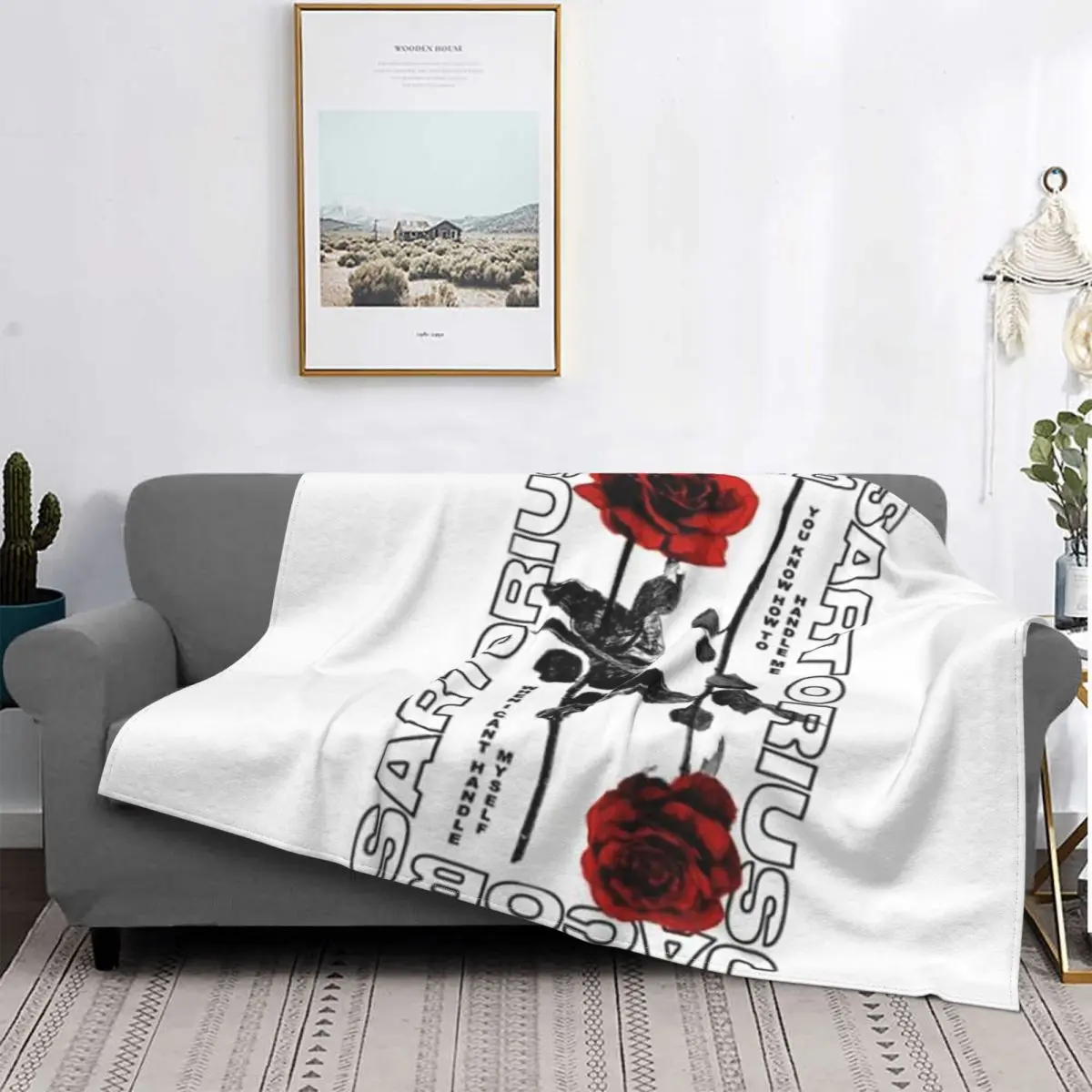 

Manta de tejido polar de tela escocesa para cama, edredón de tela escocesa con diseño de James Sartorius, manta de Anime