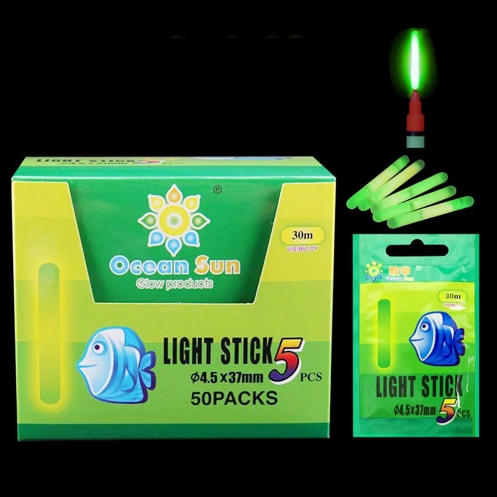 250pcs 50bags 4.5*37mm/3.0*25mm Chemical Fishing Light Sticks Glow Sticks Fluorescent Fishing Light Sticks Fish Bait Alarm Tools