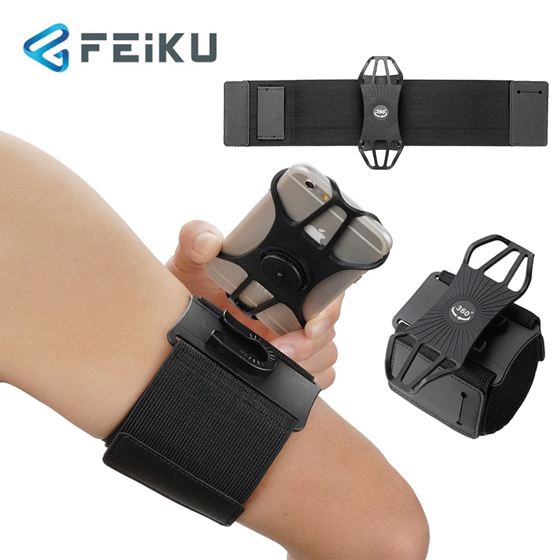 FEIKU S12 360 градусов Поворотный спортивный браслет стенд Съемный магнитный для бега
