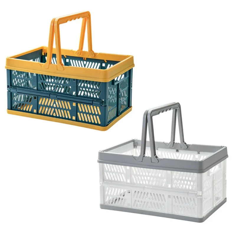 Домашняя складная корзина для хранения синяя белая домашняя дома