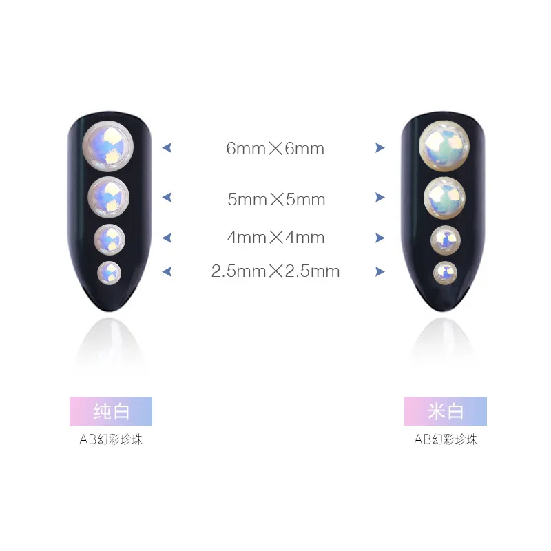 

12 grid/set AB Transparent White Pink Color Round Acrylic Bead Loose Spacer Beads for Jewelry Making DIY Bracelet