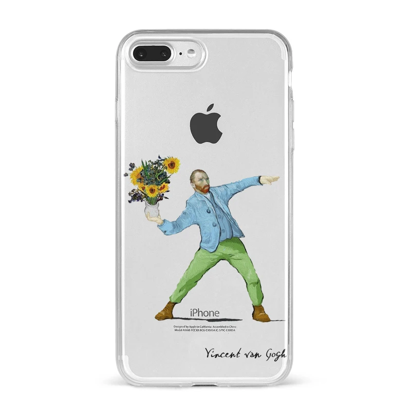 Чехол для iphone 6 7 8 Plus X Max XR 11 12Mini Pro мягкий ТПУ чехол с изображением Винсента Ван