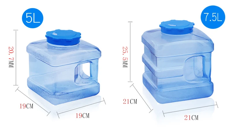 Ведро для воды 5L 7.5L 10L открытый туристический контейнер для воды PC сумка для воды для кемпинга оборудование для душа