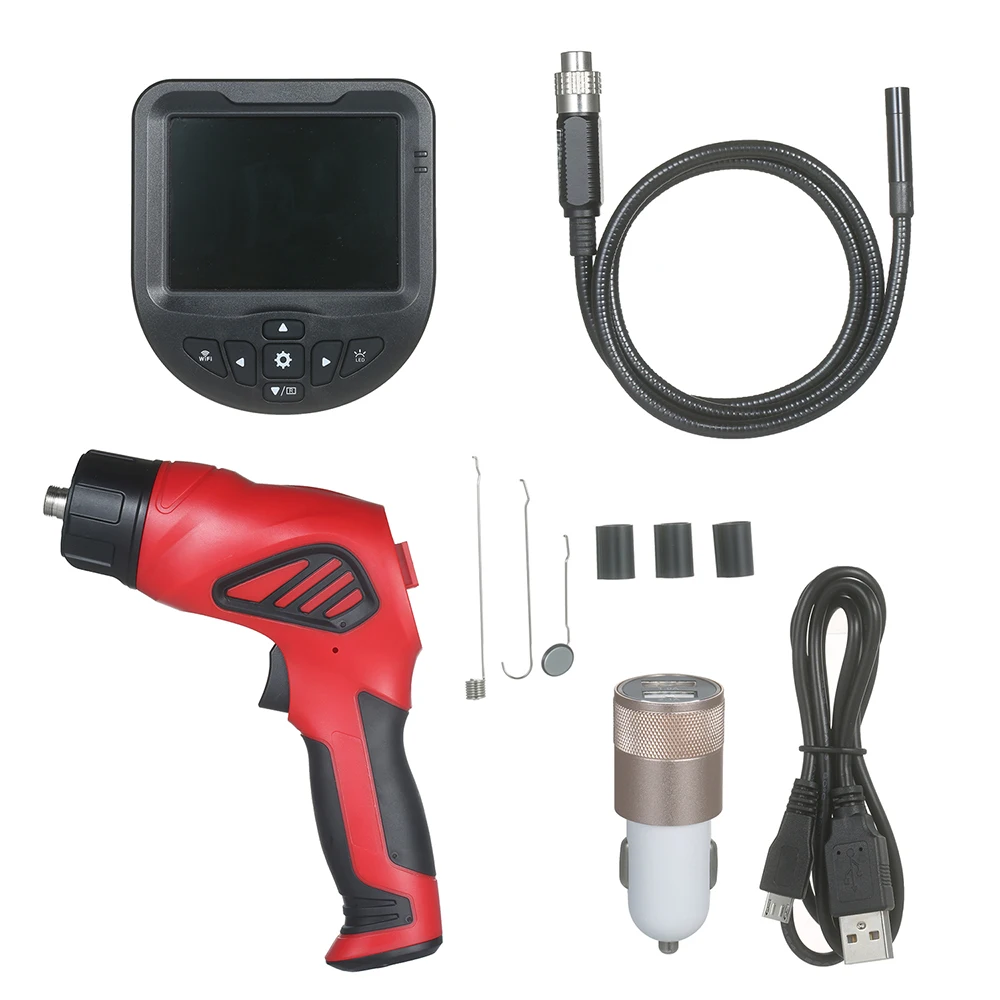 

Handheld Industrial Endoscope IP67 Waterproof Camera 3.5-in LCD Display Video Recording Wireless Wi-Fi Endoscope with 8.5mm Lens